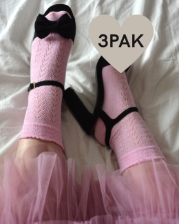 [35-37] Ażurkowe zoki bawełna BARBIE (skarpety) 3 pak