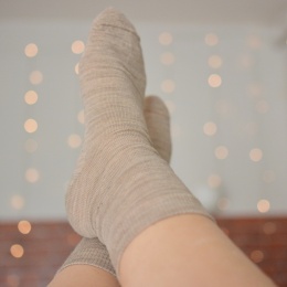 [35-37] Merino gładkie CAPPUCINO skarpety