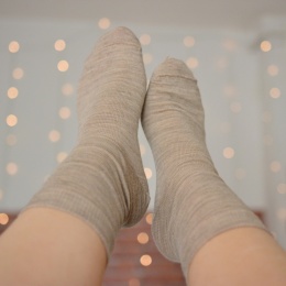 [35-37] Merino gładkie CAPPUCINO skarpety