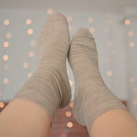 [35-37] Merino gładkie CAPPUCINO skarpety