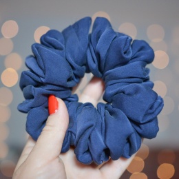 Jedwab MAXI gumka upcykling scrunchie ZGASZONY GRANAT