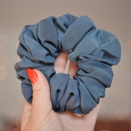 Jedwab MAXI gumka upcykling scrunchie GRAFIT OMBRE