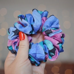 Jedwab MAXI/MIDI gumka upcykling scrunchie VINTAGE