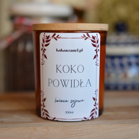 KOKO POWIDŁA ❤ Duża świeca sojowa koko szanel (L)
