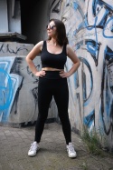 LEGGINSY 2.0 PREMIUM bawełna organiczna GOTS CZARNE