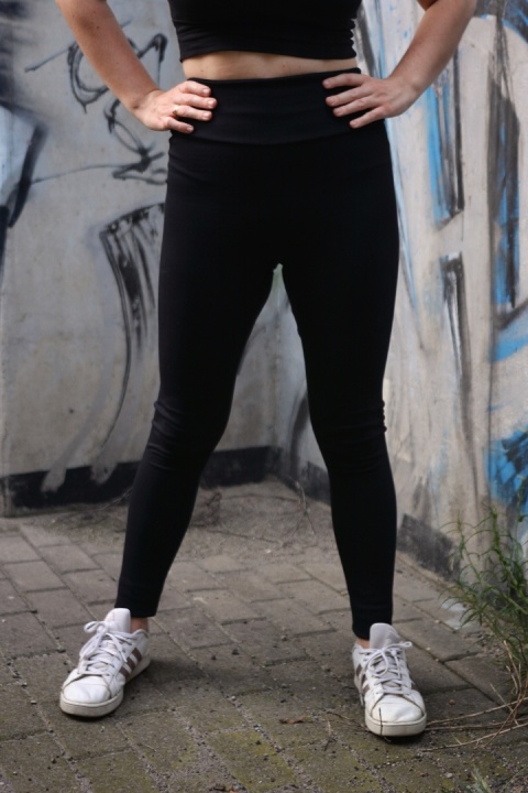 LEGGINSY 2.0 PREMIUM bawełna organiczna GOTS CZARNE