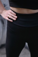 LEGGINSY 2.0 PREMIUM bawełna organiczna GOTS CZARNE