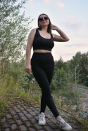 LEGGINSY 2.0 PREMIUM bawełna organiczna GOTS CZARNE