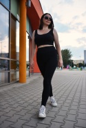 LEGGINSY 2.0 PREMIUM bawełna organiczna GOTS CZARNE