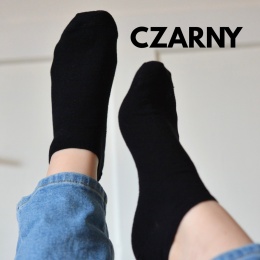 LETNIE ZOKI [35-37] 5PAK CZARNE (stopki) len+bawełna