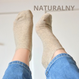 LETNIE ZOKI [35-37] 5PAK naturalne (stopki) len+bawełna