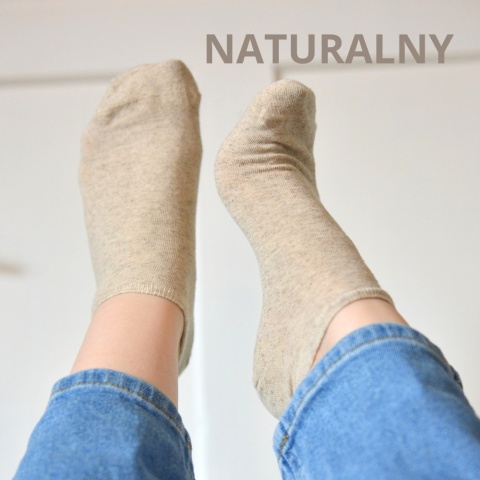 LETNIE ZOKI [35-37] 5PAK naturalne (stopki) len+bawełna