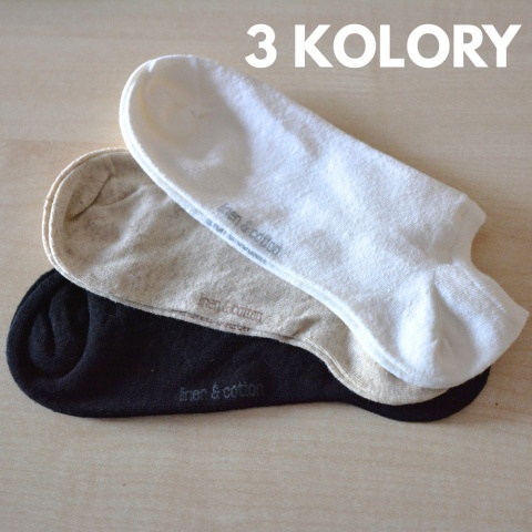 LETNIE ZOKI [41-43] 3PAK MIX KOLORÓW(stopki) len+bawełna