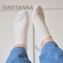 LETNIE ZOKI [41-43] 5PAK śmietanka (stopki) len+bawełna