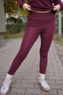 Legginsy 100% wełna merino ŚLIWKA bielizna termiczna