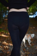 Legginsy 100% wełna merino CZARNE bielizna termiczna