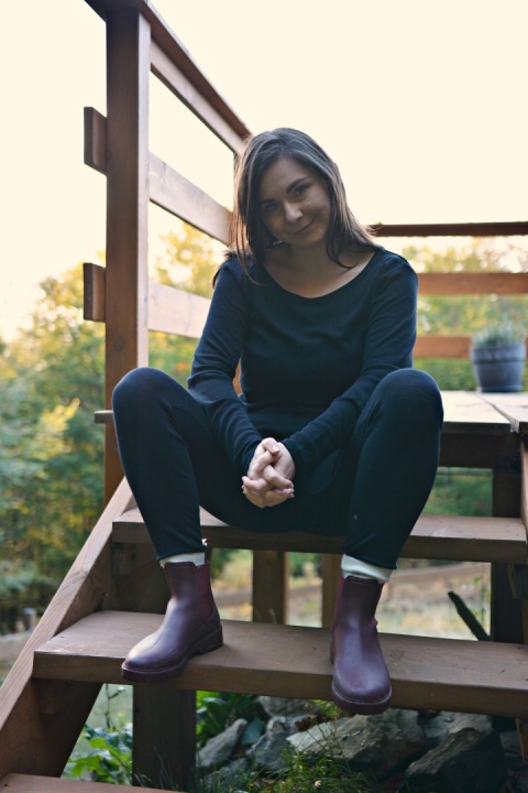 Longisław :)100% wełna merino CZARNA bluzeczka longsleeve bielizna termiczna