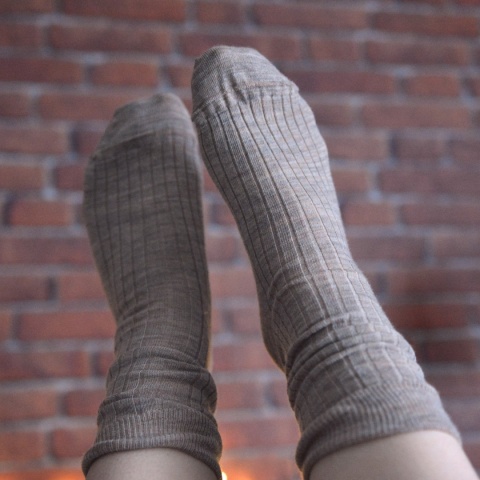 Merino prążek kawa z mlekiem 35-37 skarpety Merino prążek kawa z mlekiem 35-37 skarpety
