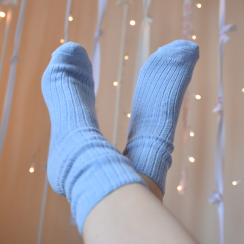 [35-38] Fest Ciepłe Zoki BABY BLUE (wełna jagnięca)